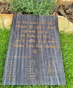 Ďakovná drevená tabuľka pre učiteľov