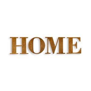 Nápis HOME do interiéru – céder