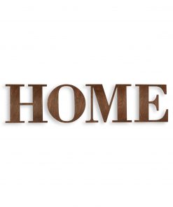 Nápis HOME do interiéru – mahagón