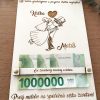 Svadobný dar v drevenej obálke pre mladomanželov. Darujte finančný dar štýlovo, určite ich poteší ich prvý milión.