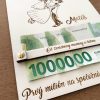 Svadobný dar v drevenej obálke pre mladomanželov. Darujte finančný dar štýlovo, určite ich poteší ich prvý milión.