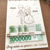 Svadobný dar v drevenej obálke pre mladomanželov. Darujte finančný dar štýlovo, určite ich poteší ich prvý milión.
