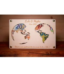 Drevená obálka na peniaze spoločný život. Darujte finančný dar štýlovo, určite ich poteší ich prvý milión.