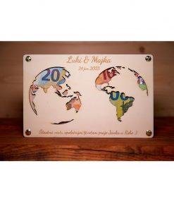 Drevená obálka na peniaze spoločný život. Darujte finančný dar štýlovo, určite ich poteší ich prvý milión.