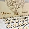 Gravírovanie na puzzle - Rodinný kalendár vytvára jedinečný vzhľad. Vytvoríme krásny a trvácny doplnok gravírovaním a označíme mená či dôležité dátumy priamo na drevo.