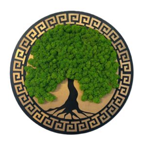 Strom života - luxury GOLD je ideálnou voľbou. Tento obraz, ktorý spája stabilizovaný mach a zlaté detaily, nielenže vnesie do vášho domova moderný vzhľad, ale zároveň vytvorí harmonickú a upokojujúcu atmosféru. Vďaka jeho bezúdržbovej povahe si môžete užívať krásu prírody bez akýchkoľvek starostí.