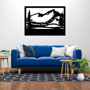 Elegantný drevený obraz zobrazujúci jazero obklopené ihličnatými stromami a horami prinesie do vášho interiéru pocit harmónie a pokoja. Dostupný v obdĺžnikovom ráme a štyroch farebných prevedeniach – čierna, biela, tmavohnedá a svetlohnedá, pričom montáž je jednoduchá vďaka obojstrannej páske.