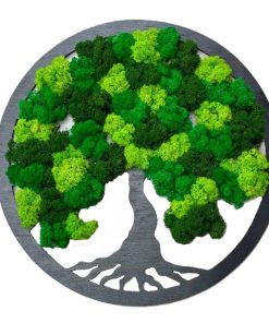 Machový obraz - strom lišajník je jedinečný prírodný doplnok, ktorý do vášho interiéru prinesie harmóniu a pokoj. Vyrobený z prírodného stabilizovaného machu a lišajníka, tento obraz si zachováva svoju sviežu krásu bez potreby údržby. Symbol stromu života prinesie do vášho domova pozitívnu energiu a vyváženosť. Ideálny pre moderné aj prírodne ladené priestory, tento obraz vytvára upokojujúcu atmosféru bez náročnej starostlivosti.