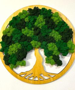 Machový obraz - lišajník MX je jedinečný prírodný doplnok, ktorý do vášho interiéru prinesie harmóniu a pokoj. Vyrobený z prírodného stabilizovaného machu a lišajníka, tento obraz si zachováva svoju sviežu krásu bez potreby údržby. Symbol stromu života prinesie do vášho domova pozitívnu energiu a vyváženosť. Ideálny pre moderné aj prírodne ladené priestory, tento obraz vytvára upokojujúcu atmosféru bez náročnej starostlivosti.