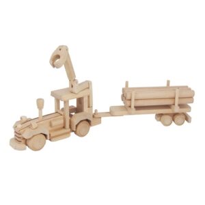 Drevený traktor s vlečkou ponúka deťom nekonečné možnosti hry a zároveň podporuje ich kreativitu a motorické schopnosti. Možnosť gravírovania mena z neho robí originálny a jedinečný darček.