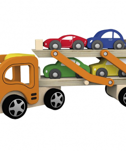 Drevený autoprepravník VIGA je skvelá hračka pre malých nadšencov áut a dopravy. Pohyblivý nosič umožňuje nakladanie a vykladanie štyroch drevených autíčok, čím podporuje kreativitu, jemnú motoriku a logické myslenie. Vyrobený z kvalitného dreva a natretý netoxickými farbami, spĺňa bezpečnostné normy a ponúka dlhú životnosť.