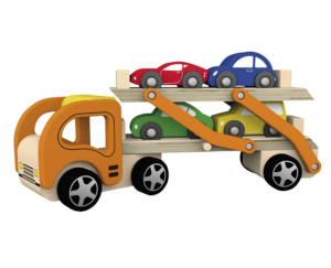 Drevený autoprepravník VIGA je skvelá hračka pre malých nadšencov áut a dopravy. Pohyblivý nosič umožňuje nakladanie a vykladanie štyroch drevených autíčok, čím podporuje kreativitu, jemnú motoriku a logické myslenie. Vyrobený z kvalitného dreva a natretý netoxickými farbami, spĺňa bezpečnostné normy a ponúka dlhú životnosť.
