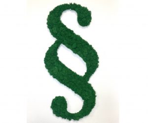 Náš machový obraz v tvare paragrafu nie je iba dekoráciou. Stáva sa symbolom, ktorý spája estetiku prírody s významom práva. Každý pohľad naň pripomína, že práve rovnováha medzi krásou a spravodlivosťou vytvára hodnotné prostredie, v ktorom sa pracuje s chuťou a inšpiráciou.