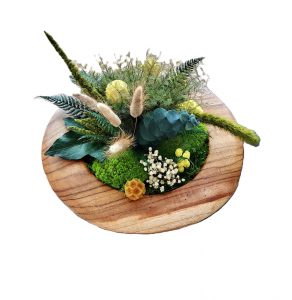 Machová stolová dekorácia 30cm - teak luxury